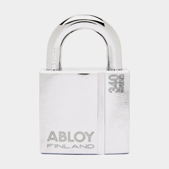 Hänglås ABLOY PL340/25, klass 3, Ø10 mm, silver