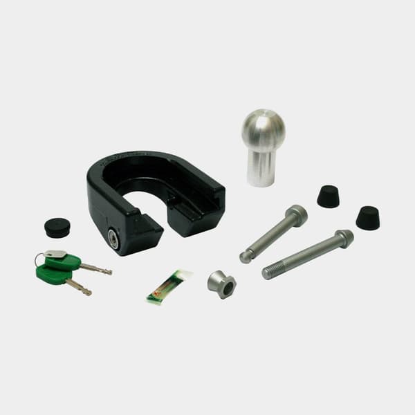 Släpvagnslås Combilock, 71 mm, Ø14 mm, grå