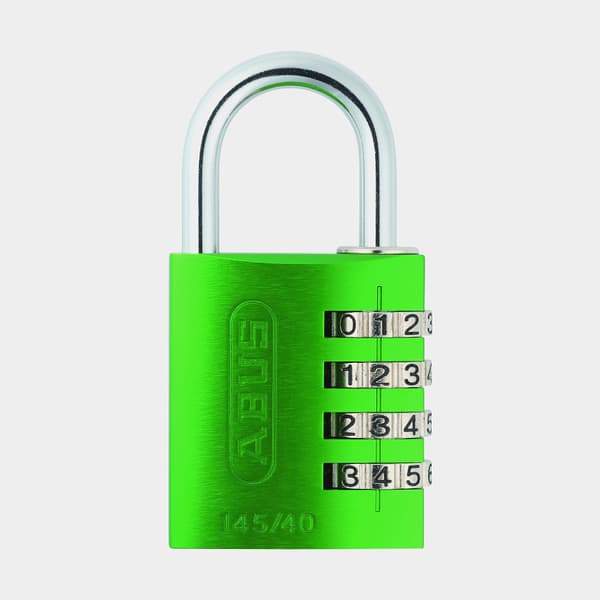 Hänglås med kod / kombinationslås ABUS 145/40, Ø6 mm, grön
