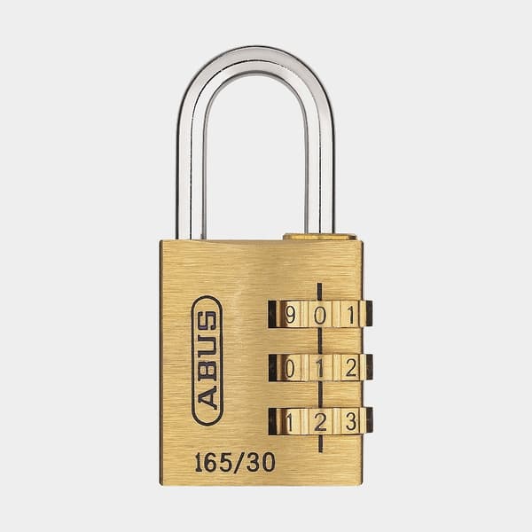 Hänglås med kod / kombinationslås ABUS 165/30, Ø5 mm, mässing