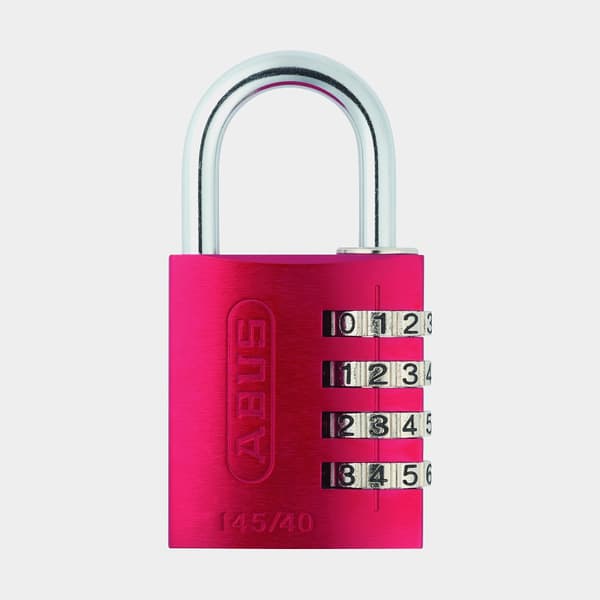 Hänglås med kod / kombinationslås ABUS 145/40, Ø6 mm, röd