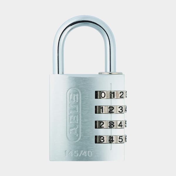 Hänglås med kod / kombinationslås ABUS 145/40, Ø6 mm, silver