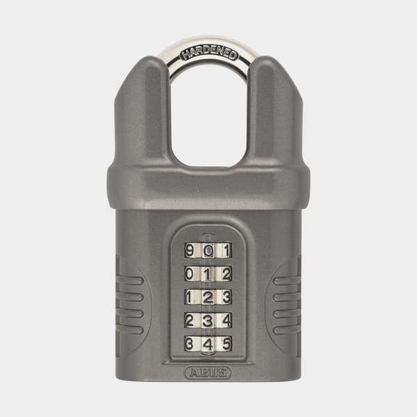Hänglås med kod / kombinationslås ABUS 158CS/65, med stängd bygel, Ø10 mm, silver