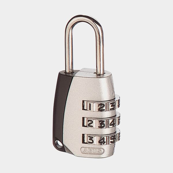 Hänglås med kod / kombinationslås ABUS 155/20, Ø3 mm, svart/vit