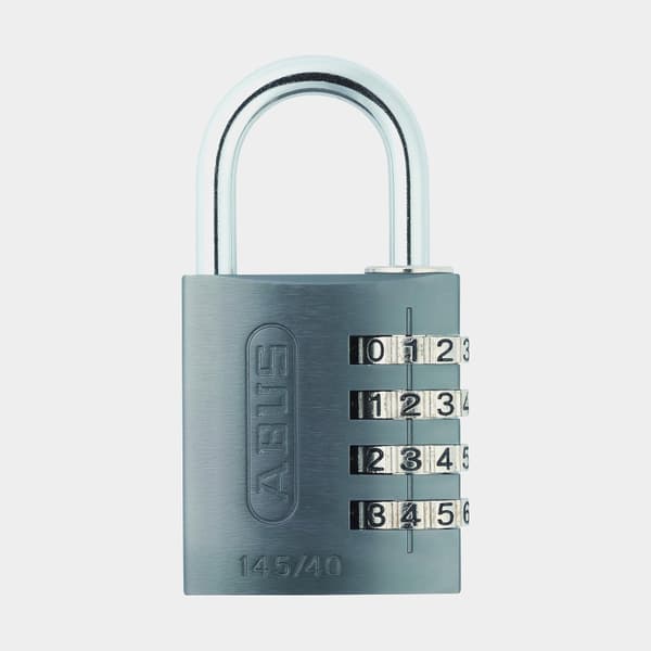 Hänglås med kod / kombinationslås ABUS 145/40, Ø6 mm, titanium