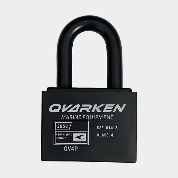 Hänglås Qvarken QV4P, klass 4, Ø14 mm, svart