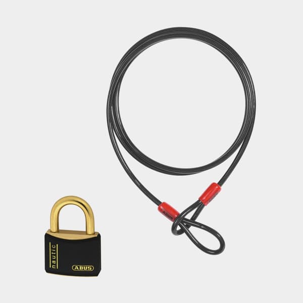 Låspaket med låsvajer ABUS Cobra (300 cm x Ø10 mm) &amp; hänglås ABUS T84MB/40 (40 mm x Ø6.5 mm)