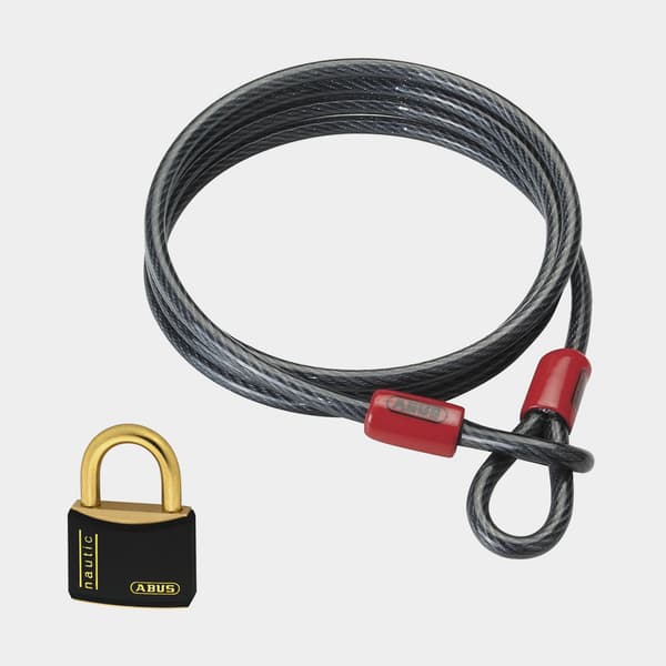Låspaket med låsvajer ABUS Cobra (200 cm x Ø8 mm) &amp; hänglås ABUS T84MB/40 (40 mm x Ø6.5 mm)