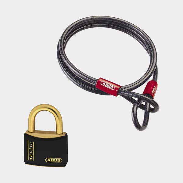 Låspaket med låsvajer ABUS Cobra (1000 cm x Ø10 mm) &amp; hänglås ABUS T84MB/40 (40 mm x Ø6.5 mm)
