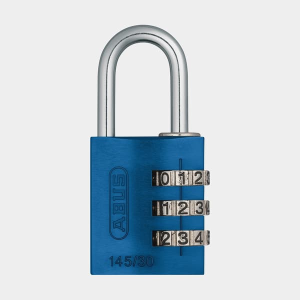 Hänglås med kod / kombinationslås ABUS 145/30, Ø5 mm, blå