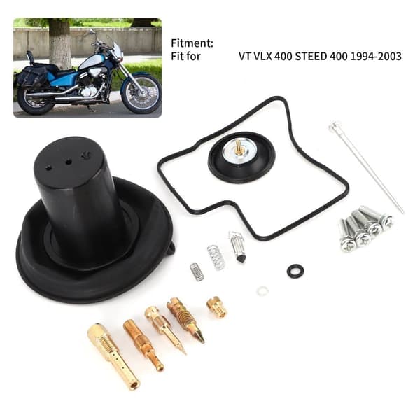 Förgasarreparationssats Carb Rebuild Set Passar till Honda VT VLX 400 STEED 400 1994-2003