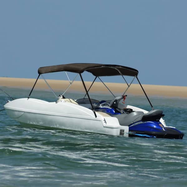vidaXL 3-kaarinen Bimini-kate musta 182x184x136 cm -  Veneiden suojapeitteet