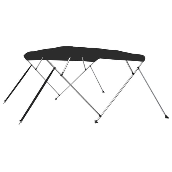 vidaXL biminitop med 4 buer 239x184x131 cm sort -  Overtræk til både