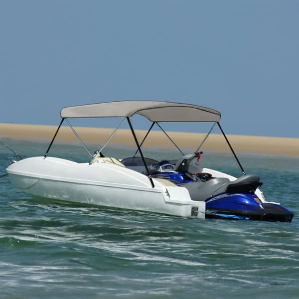 vidaXL 2-kaarinen Bimini-kate harmaa 179x156x93 cm -  Veneiden suojapeitteet