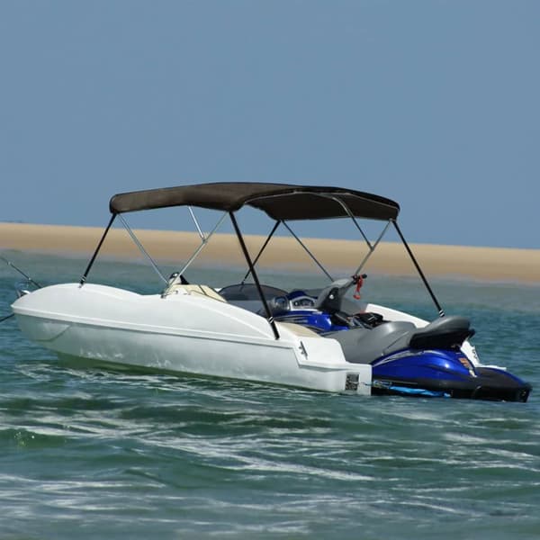 vidaXL 3-kaarinen Bimini-kate musta 183x152x133 cm -  Veneiden suojapeitteet