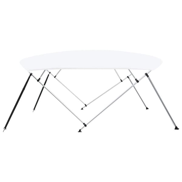 Overtræk til både - Living biminitop med 4 buer 243x(230-244)x137 cm hvid