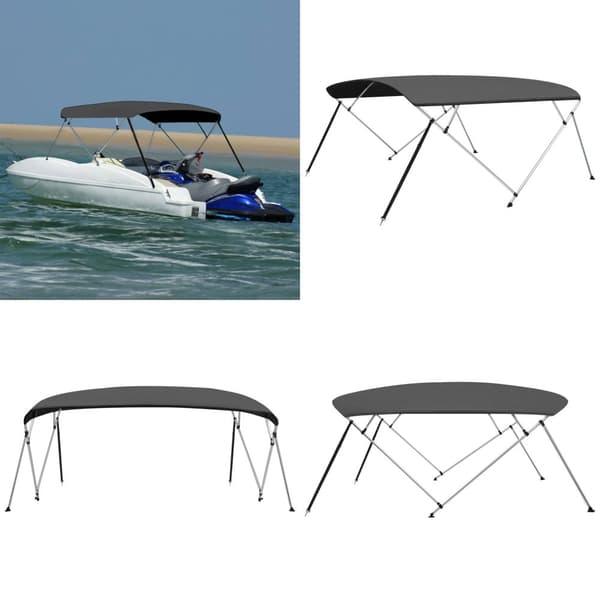 4-kaarinen bimini-kate antrasiitti 243x(230-244)x137 cm - Bimini-kate - Bimini-katteet - Home & Living