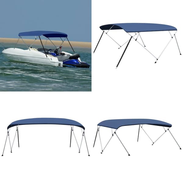 4-kaarinen bimini-kate laivastonsininen 243x(230-244)x137 cm - Bimini-kate - Bimini-katteet - Home & Living