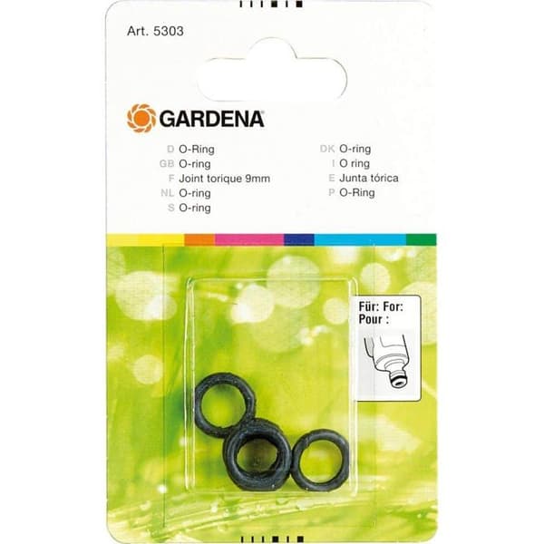 GARDENA O-ringar 9 mm - Kit med 5 enheter för alla original GARDENA System® bevattningsverktyg (5303-20)