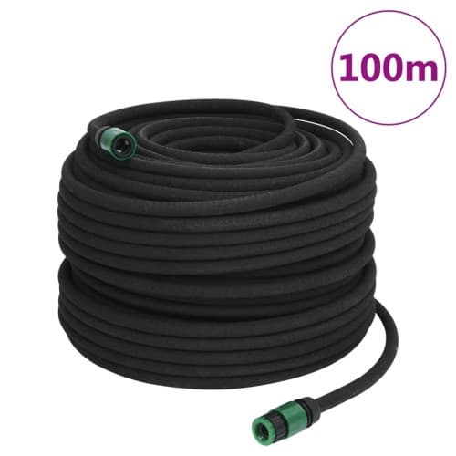 Fuktslang svart 0,6" 100 m gummi