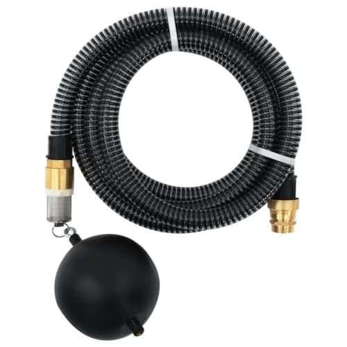 Sugslang med kopplingar mässing svart 1,1" 25 m PVC