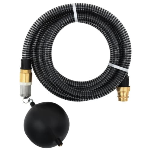Sugslang med kopplingar mässing svart 1,1" 5 m PVC