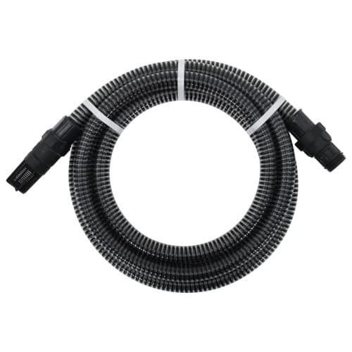 Sugslang med kopplingar mässing svart 1" 10 m PVC
