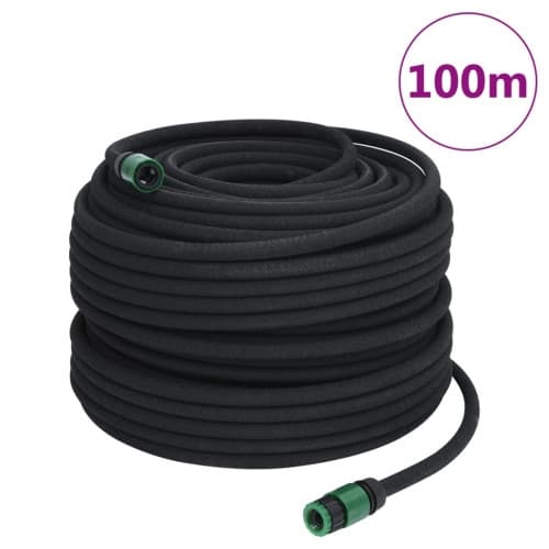 Fuktslang svart 0,6" 100 m gummi
