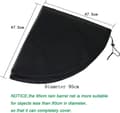 Miniatyrbillede 3 af 8: OBOSOE 2 stk Rain Tank Net, 80 cm Rain Tank Cover med spændingsledning, Justerbart beskyttelsesnet, Beskyttelse mod blade, myg Egnet til gård