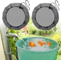 Miniatyrbillede 8 af 8: OBOSOE 2 stk Rain Tank Net, 80 cm Rain Tank Cover med spændingsledning, Justerbart beskyttelsesnet, Beskyttelse mod blade, myg Egnet til gård
