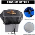 Miniatyrbillede 2 af 8: OBOSOE 2 stk Rain Tank Net, 80 cm Rain Tank Cover med spændingsledning, Justerbart beskyttelsesnet, Beskyttelse mod blade, myg Egnet til gård