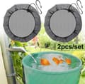 Miniatyrbillede 1 af 8: OBOSOE 2 stk Rain Tank Net, 80 cm Rain Tank Cover med spændingsledning, Justerbart beskyttelsesnet, Beskyttelse mod blade, myg Egnet til gård
