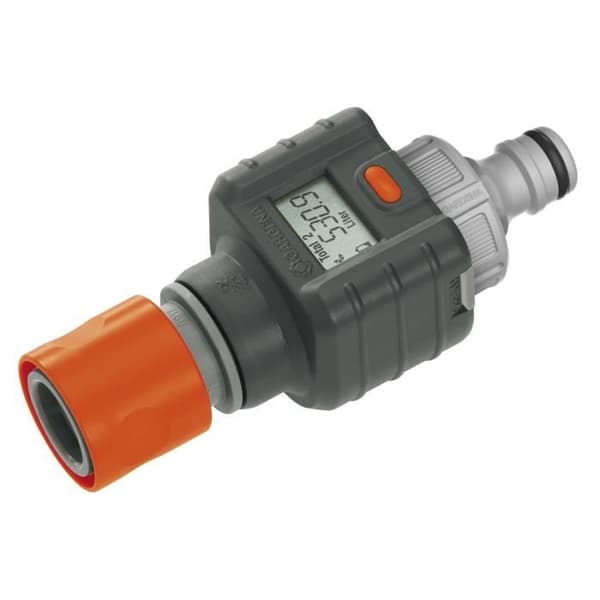 GARDENA Aquameter - Vattenförbrukningskontroll - Trädgårdsslangstillbehör - Grå och orange - 8188-20