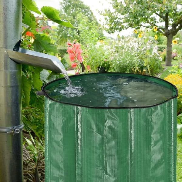 LZQ Tank hopfällbar regnvattenuppsamlare Regnvattenuppsamlare med avloppsventil, sil, etc. - 200L