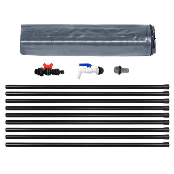 YUENFONG Hopfällbar regnvattentank 750 l PVC tank vattenuppsamlare - För att samla upp regnvatten - Grå