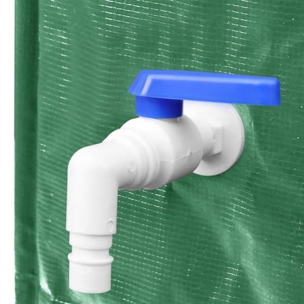 YUENFONG Hopfällbar regnvattentank 380 l Vattenuppsamlare PVC-tank - För att samla upp regnvatten - Grön