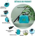 Miniatyrbild 4 av 6: 5L elektrisk spruta, laddningsbar teleskopisk sprutpistol med 2 munstycken, 2400 mAh batteri (5L)