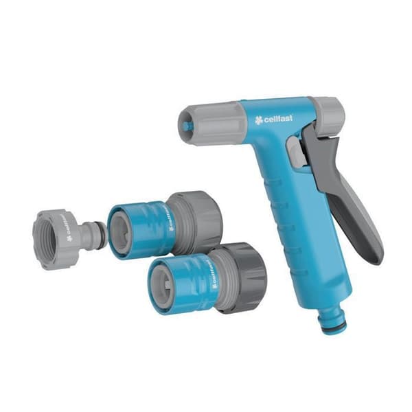 Cellfast bevattningssats, sprinkler, avstängning och bräddavlopp 3/4'' snabbkoppling, invändig gängad anslutning, Hydron Ideal