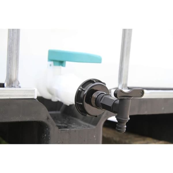 BOUTTE Plastikkadapter - Tank 1000 L - Ø60 - Hurtig plastkran