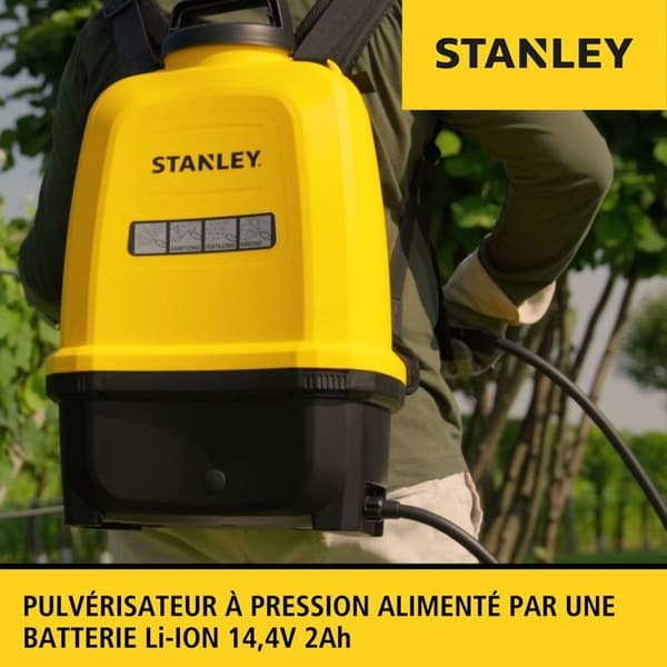 Stanley Elektrisk ryggspruta 16 L, uppladdningsbar litiumbatterispruta, trädgårdsspruta