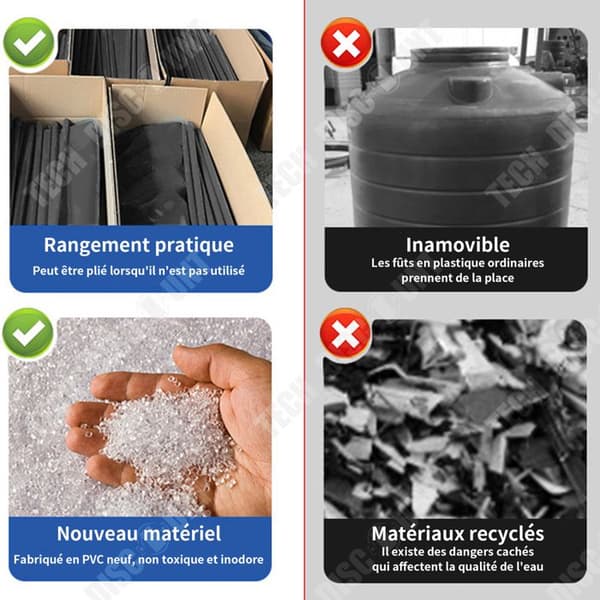 TD Regnvattensamlare 380L regnvattenuppsamlare PVC regnvattenuppsamlare vattenuppsamlare regnvattentank
