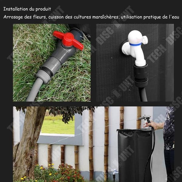 TD Regnvattensamlare 380L regnvattenuppsamlare PVC regnvattenuppsamlare vattenuppsamlare regnvattentank