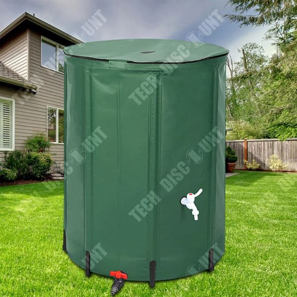 TD® 750L PVC regnvattenuppsamlartank Typ Vikbar regnvattenbehållare med kran och avloppsventil