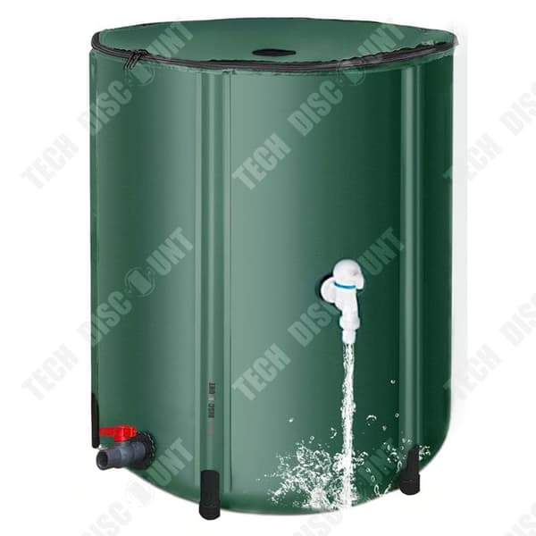 TD® 750L PVC regnvattenuppsamlartank Typ Vikbar regnvattenbehållare med kran och avloppsventil