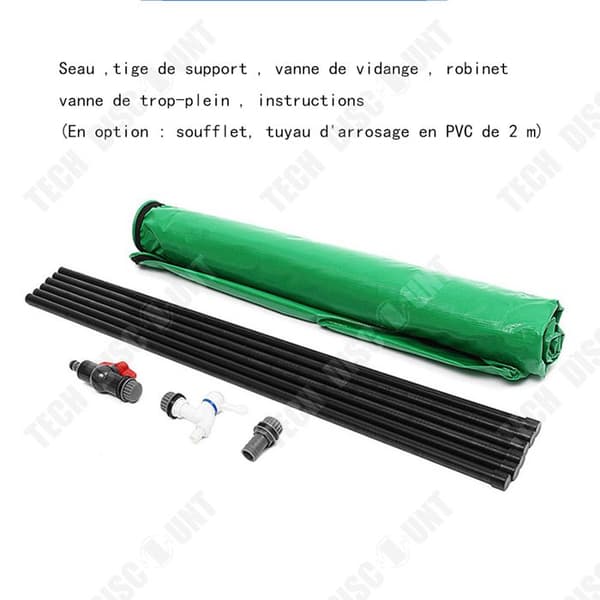 TD® Fällbar regnvattenlagerbehållare i PVC 500L för gården