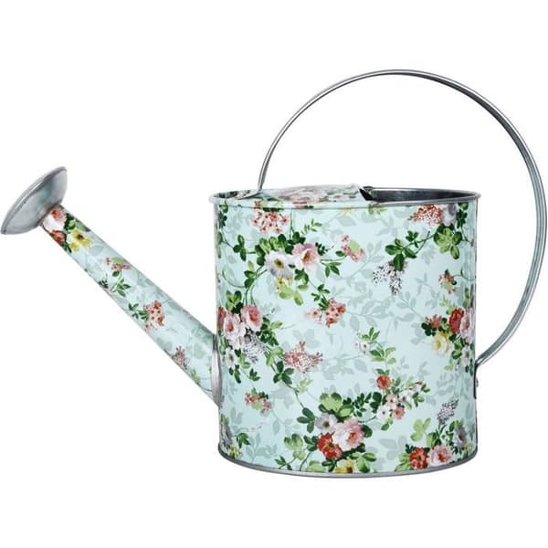 Vattenkanna - Rosor - Galvaniserat stål - 1,95 liter - Blå - Elegant design