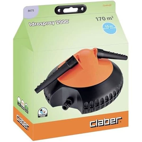 Sprinkler - CLABER - Idrospray 2000 - Svart - Plast - Exakt och effektiv vattning