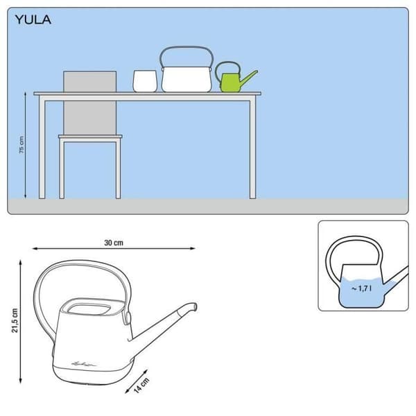 Arrosoir - LECHUZA - YULA - Vit-Grå - 1,7 L - Elegant skandinavisk design