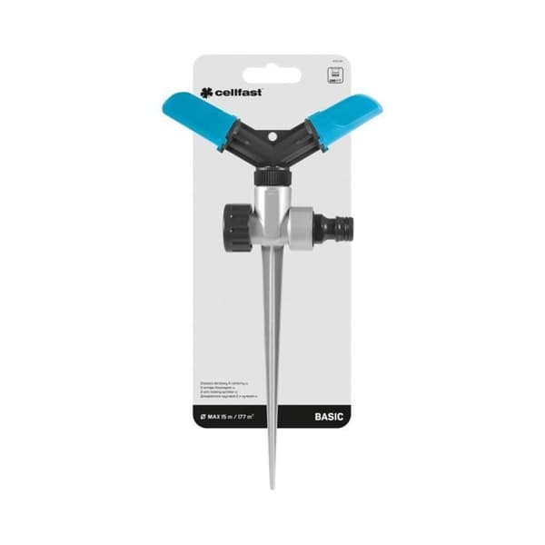 CELLFAST BASIC sz 52-301 tvåarmad roterande sprinkler baserad på en spindel