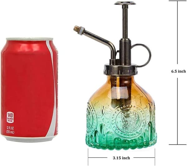 Lollanda lasisuihkepullo 200ml – retro, tiukka, liukastumista estävä – sopii puutarhakasveille ja kukille